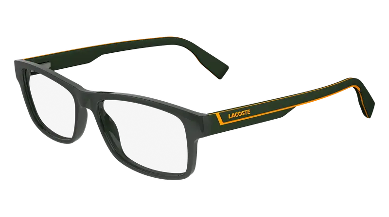 Lacoste Uomo L2707N 301 Montature da vista Bio-iniettato Verde Squadrata Normale Normale