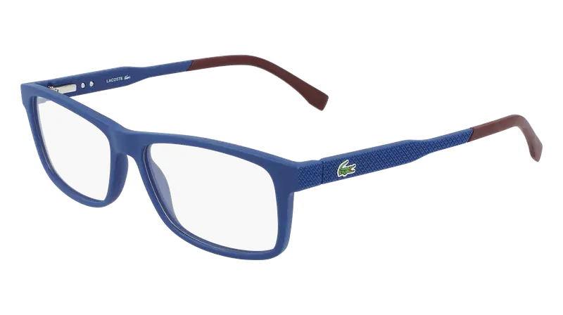Lacoste Uomo L2876 424 Montature da vista Iniettato Blu Squadrata Normale Normale