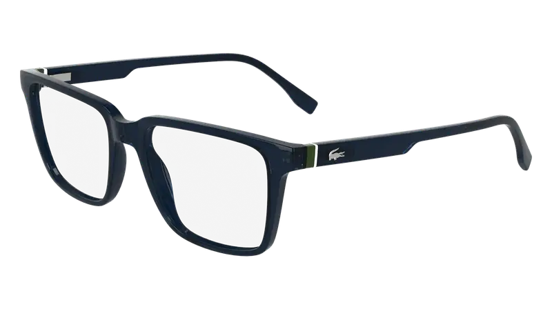 Lacoste Uomo L2963 410 Montature da vista Bio-iniettato Blu Squadrata Normale