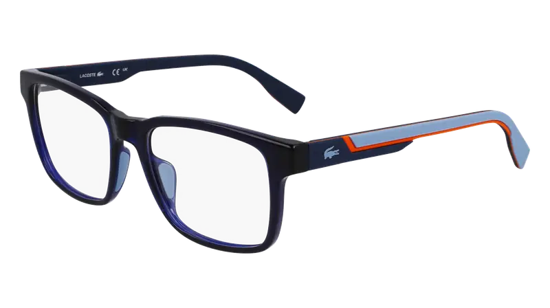 Lacoste Uomo L2965 410 Montature da vista Bio-iniettato Blu Squadrata Normale