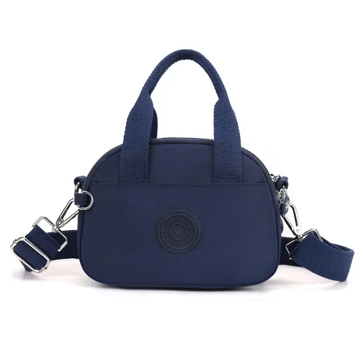 LADIES HANDBAG Mini Borsa a Mano in Nylon Borsa a Spalla a Tracolla da Donna Borsa Mamma colore blu scuro