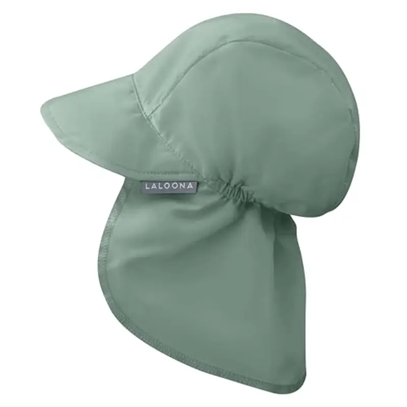 LaLoona baby bedding LaLoona Cappello Neonato con Visiera, Copertura Collo UV80+ - Cappellino Neonato Estivo con Protezione UV,