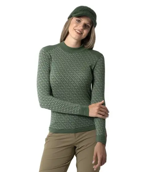 LaMunt Alice Cashmere Baselayer - maglia a maniche lunghe - donna Green