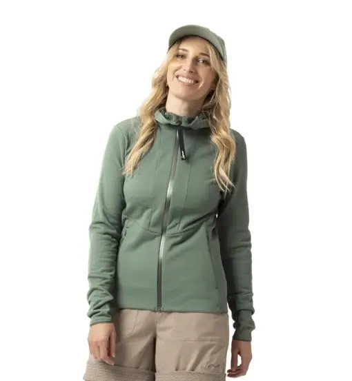 LaMunt Violet Full Zip Thermal Hoodie - felpa in pile - donna Green