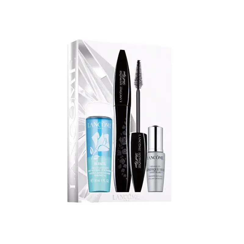 Lancôme Set Hypnose Doll Eyes Volumizing Mascara 01 So Black 6,5 ml + Advanced Genifique Yeux Eye Serum 5 ml + Bi-Facil Makeup