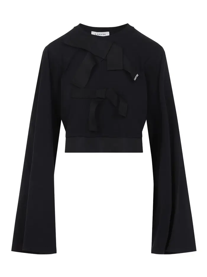 Lanvin Parte superiore in gros-grain Nero
