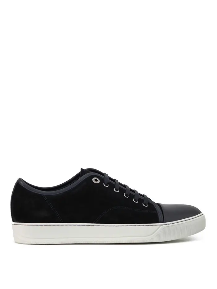 Lanvin Sneaker in camoscio e nappa Blu scuro