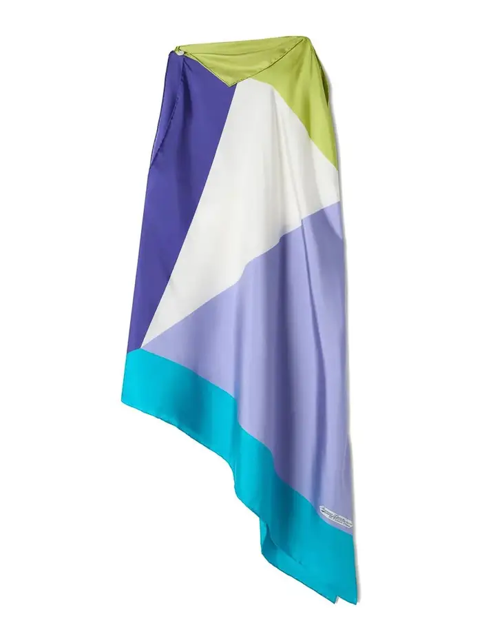 Lanvin top graphic asimmetrico Verde