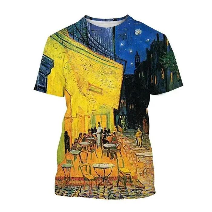 Magliette Girasoli Arte Van Gogh Stampa 3D Streetwear Uomo Donna Moda Oversize Manica Corta T-shirt Estiva Top Abbigliamento Bambino 4XL