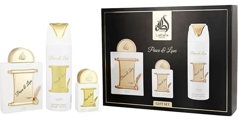 Lattafa Peace & Love - EDP 100 ml + EDP 20 ml + deodorante spray 200 ml