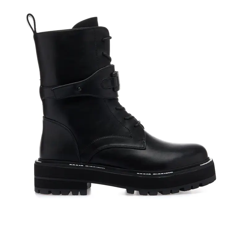 LAURA BIAGIOTTI Anfibi neri con lacci e fibbia