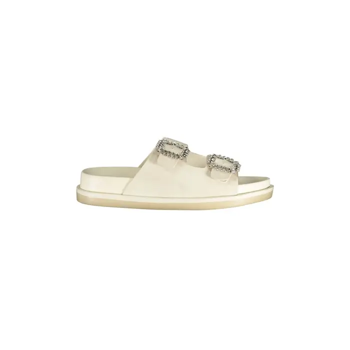 Laura Biagiotti Ciabatte Ciabatte Donna Bianca Strass Logo Bianco