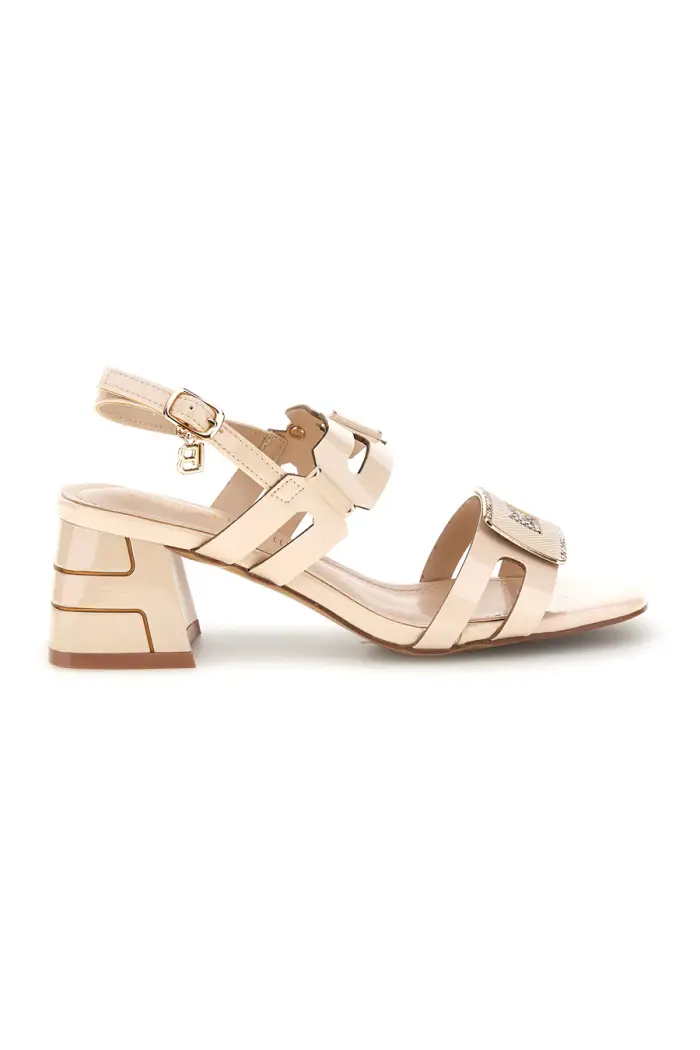Sandali beige con tacco largo e cinturino Laura biagiotti 9739 [NUDE