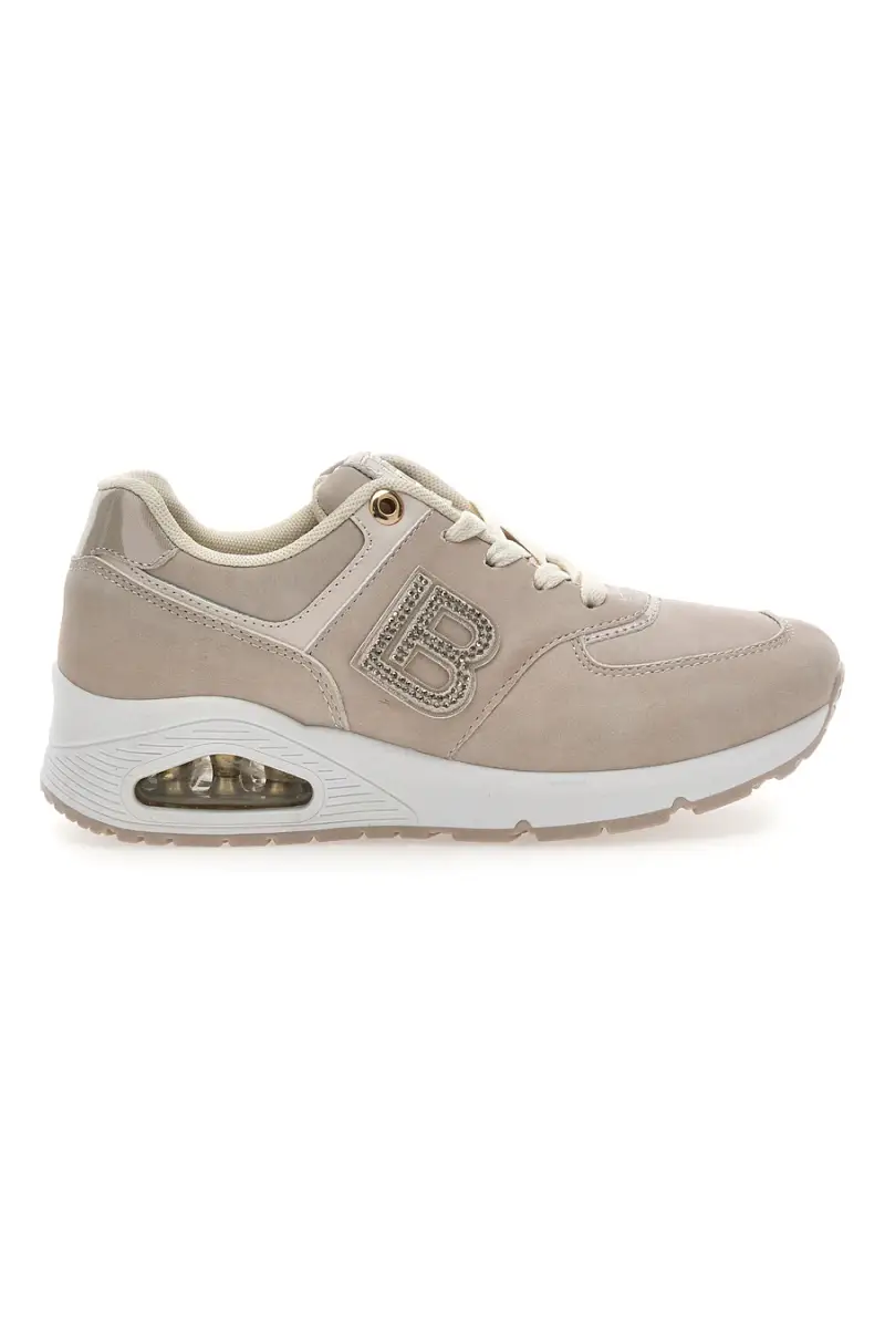 LAURA BIAGIOTTI Sneakers beige con suola con cuscinetto d'aria 9229 [BEIGE]