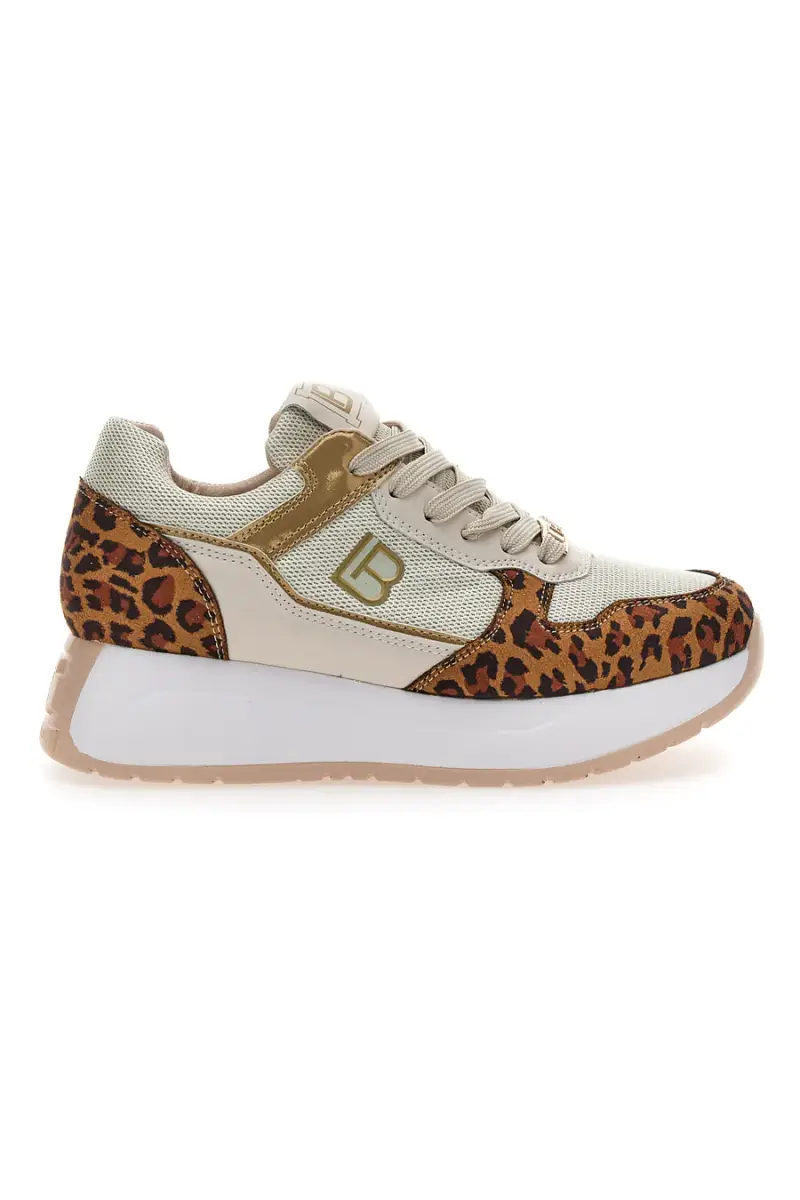 LAURA BIAGIOTTI Sneakers Casual Leopardate 8411 [BEIGE]