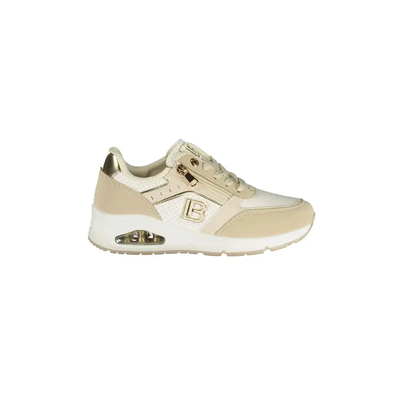 Laura Biagiotti Sneakers Donna Beige Zip Laterale