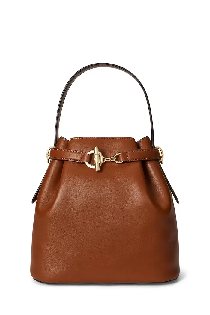 borsa busta da donna in pelle Marrone