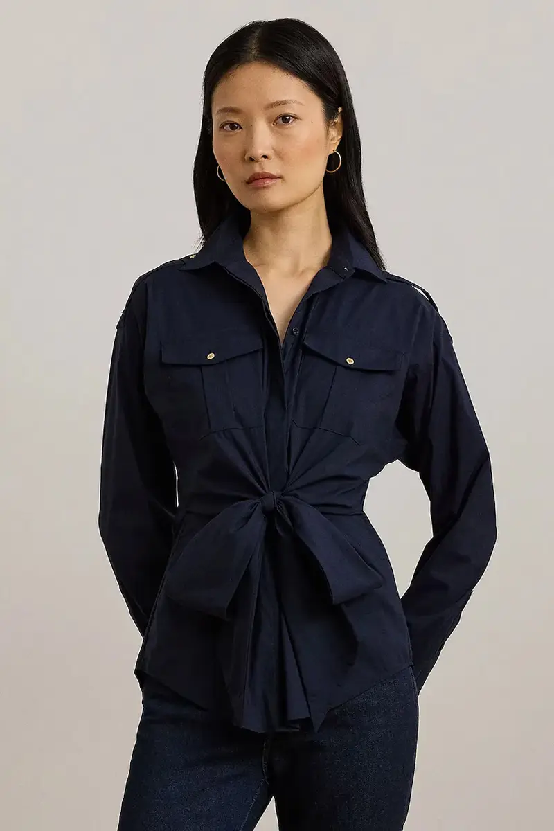 Lauren Ralph Lauren camicia donna colore blu navy 200957112
