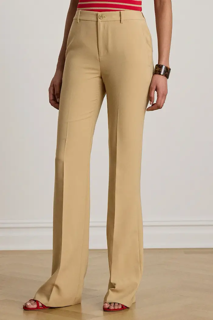 Lauren Ralph Lauren pantaloni dritti da donna Beige