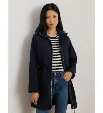 Lauren Ralph Lauren per donna 297979516001 Giacca imbottita con cappuccio blu navy, Casual, Poliestere