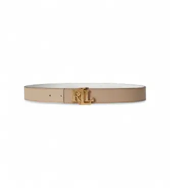 Lauren Ralph Lauren per donna 412908984008 Cintura reversibile in pelle con logo beige, Casual