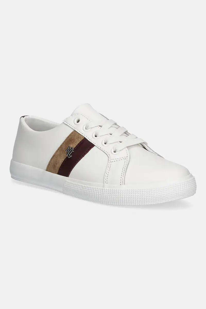Lauren Ralph Lauren sneakers in pelle Janson II donna colore bianco 802979187003