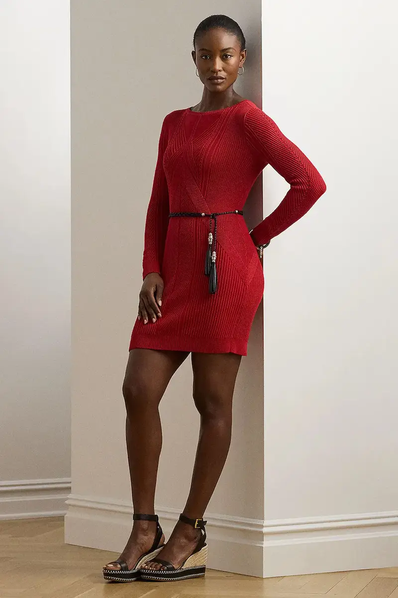 Lauren Ralph Lauren vestito colore rosso 200971346