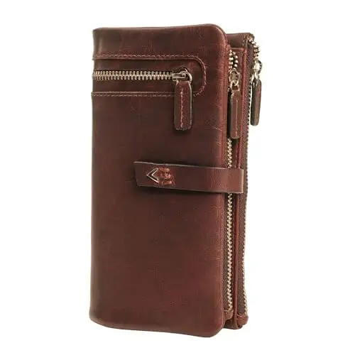 Lavalen Lavalen® Portafoglio Donna Pelle Vera – Portafoglio Donna Firmato Grande Capacità con RFID – Porta Tessere Elegante