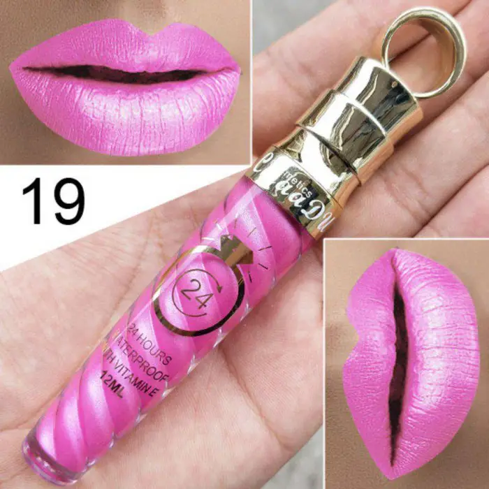 LB Beauty Rossetto opaco + brillante a lunga durata impermeabile in 20 colori Lucidalabbra per bellezza mentale