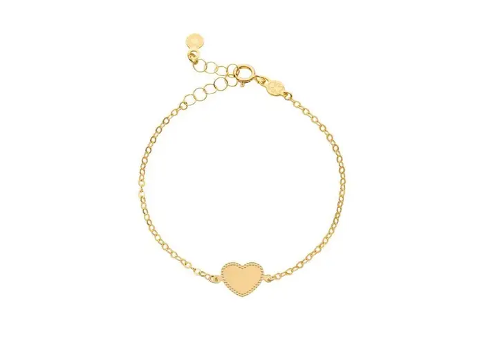 LE BEBE Bracciale Scintille In Oro Giallo E Cuore
