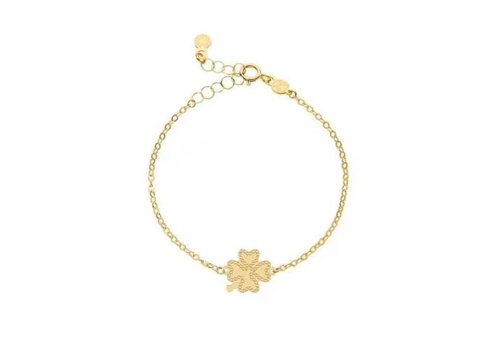 LE BEBE Bracciale Scintille In Oro Giallo E Quadrifoglio