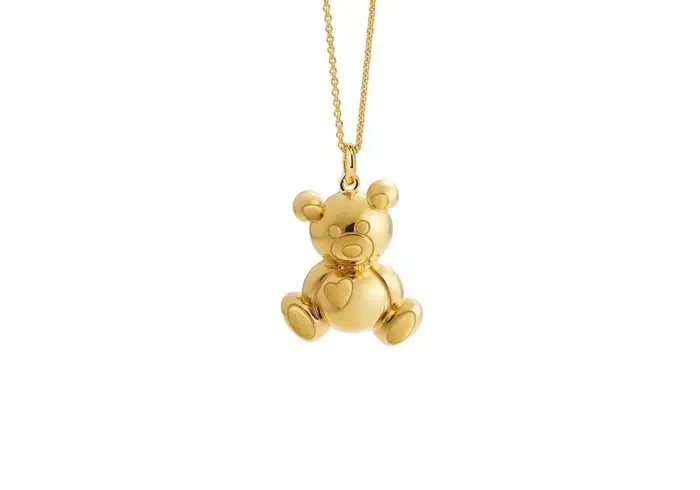 LE BEBE Collana Suonamore Gli Orsetti In Argento Placcato Oro Giallo