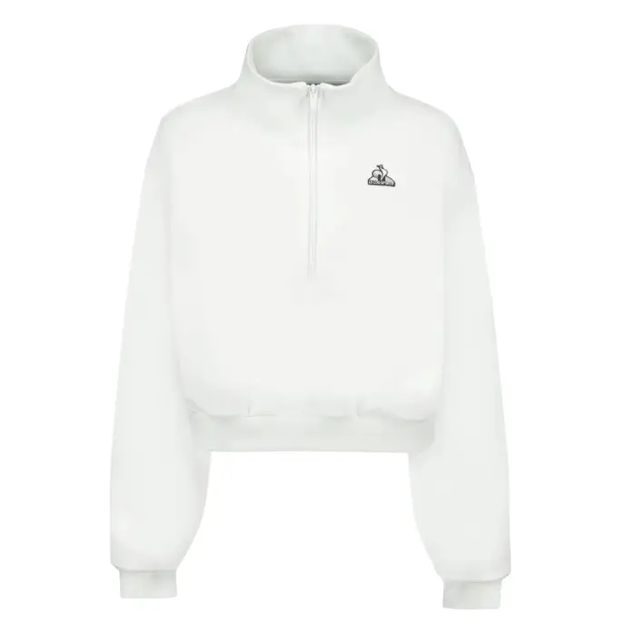 Le Coq Sportif Felpa da donna con 1/4 di cerniera Heritage N°1 Blanc