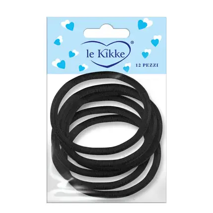 Le Kikke Elastici ecologici neri 4,5Ø