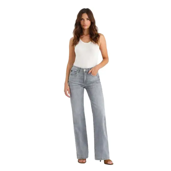 Jeans Flare donna Le Temps des cerises Axis Gris