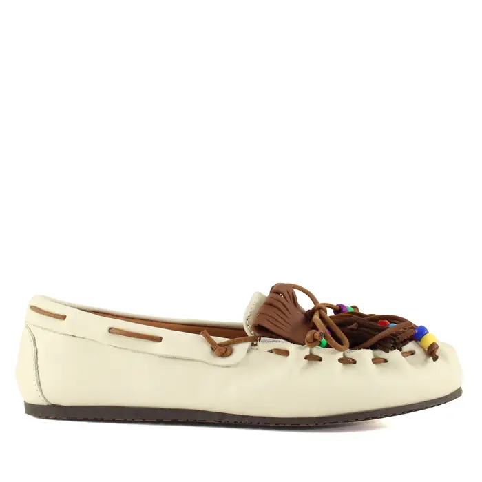 Mocassino Rohan Beige, Bianco