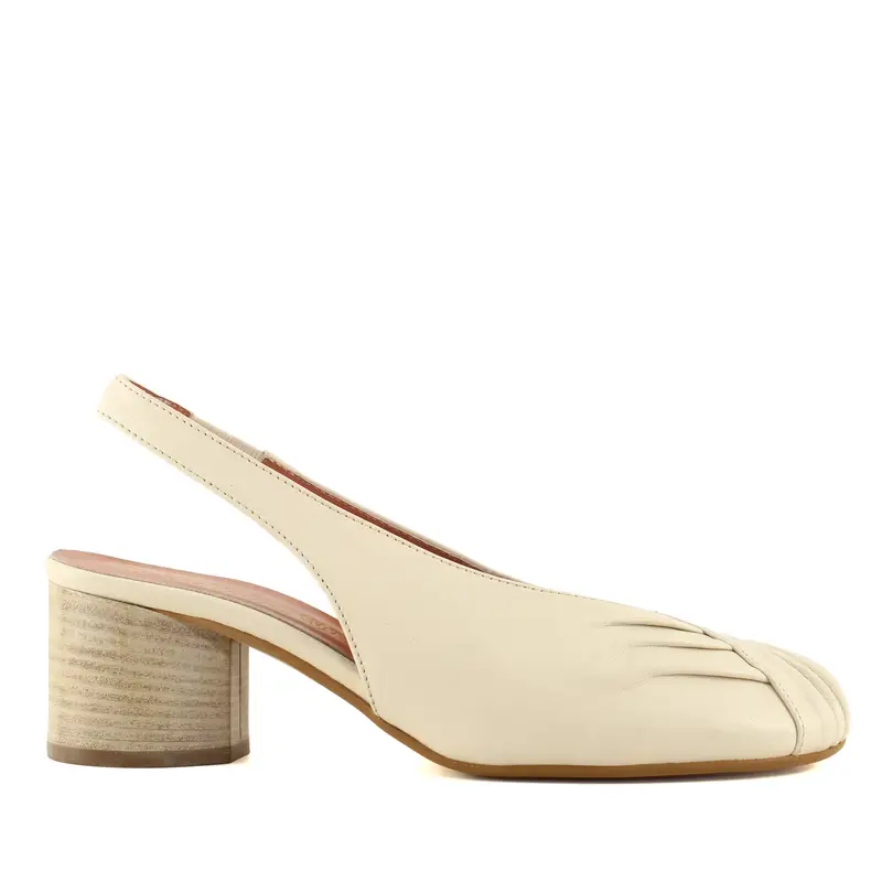 Le Walterine Slingback Rosetta Bianco