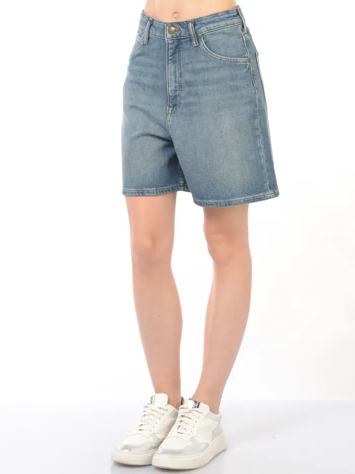 LEE® bermuda da donna in jeans stone washed Blu