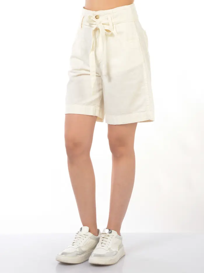 LEE® bermuda da donna in misto lino con fusciacca BEIGE