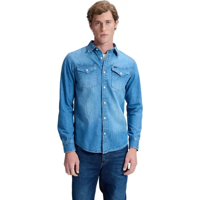 Lee Camicia a maniche lunghe 112376581-BLUE DUSK Blu