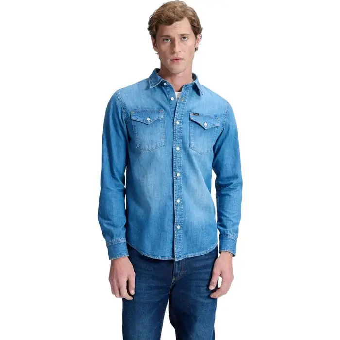 Lee Camicia a maniche lunghe 112376581-BLUE DUSK Blu