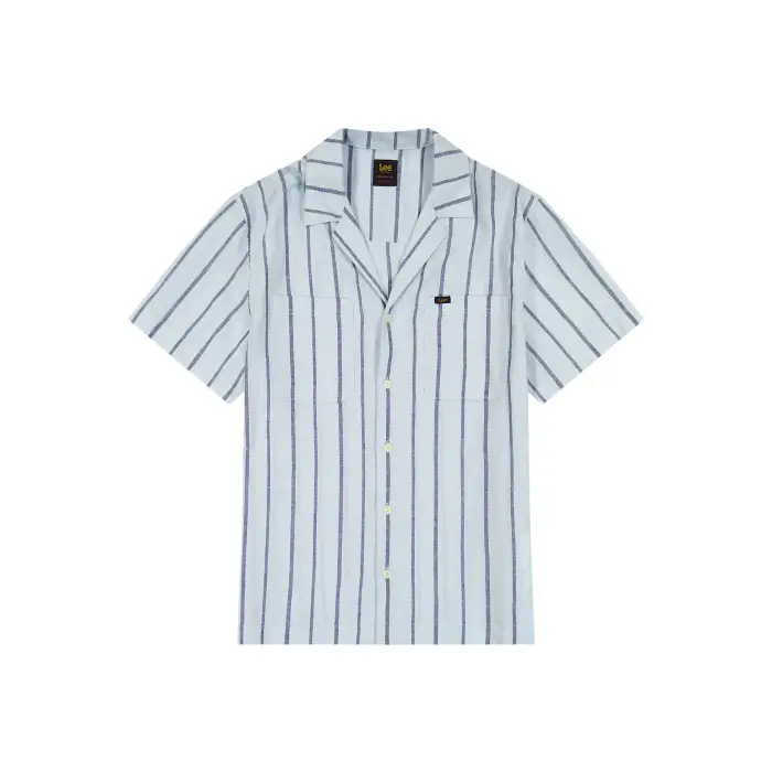 Camicia con colletto alla coreana Lee Orion Bleu