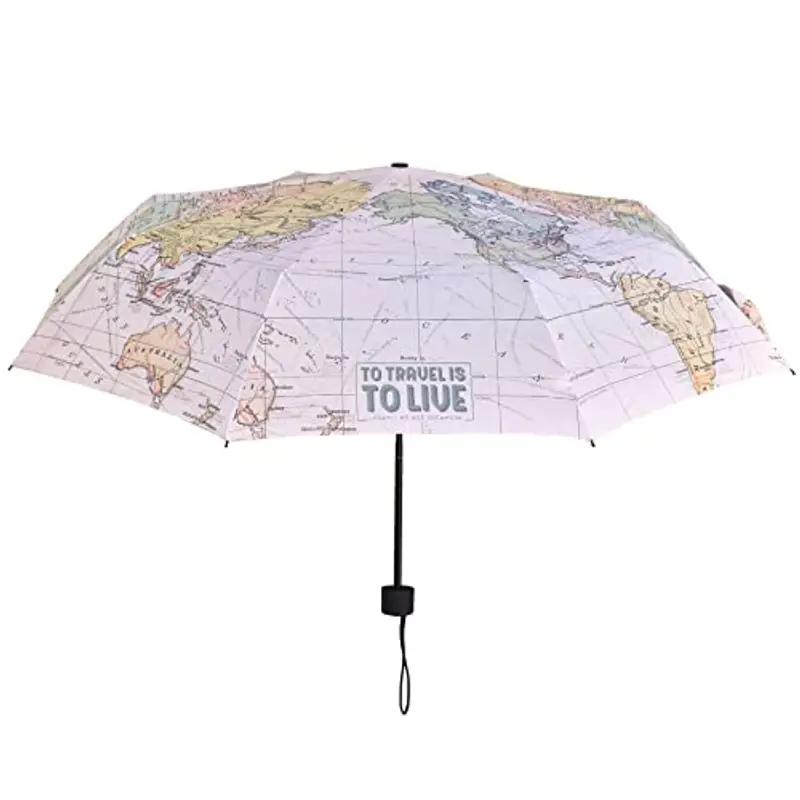 Legami Umb0003, Ombrello Pieghevole Ø 100 Cm In Poliestere Struttura Acciaio Nero Impugnatura Pl Unisex Adulto, TRAVEL, Small