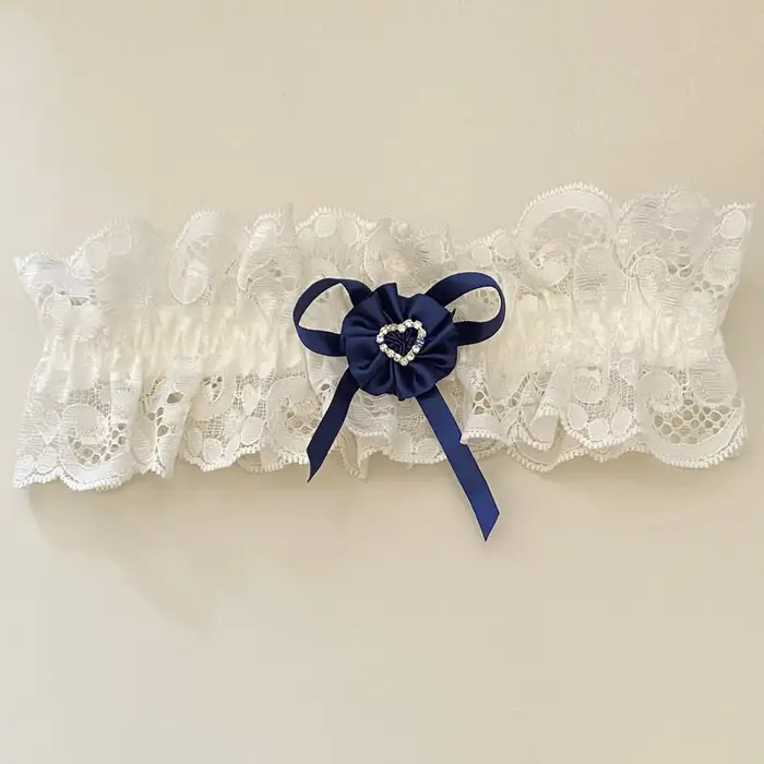 Leilieve Giarrettiera sposa con fiocco c0587x by manicardi bianco blu