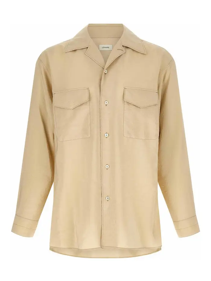 Lemaire Camicia con colletto convertibile Beige