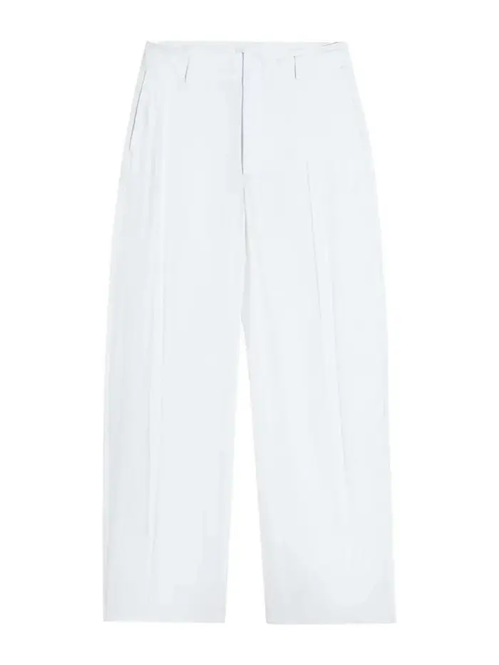Lemaire Pantaloni morbidi con piega Bianco