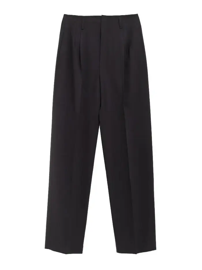 Lemaire Pantaloni morbidi dal taglio sartoriale Nero
