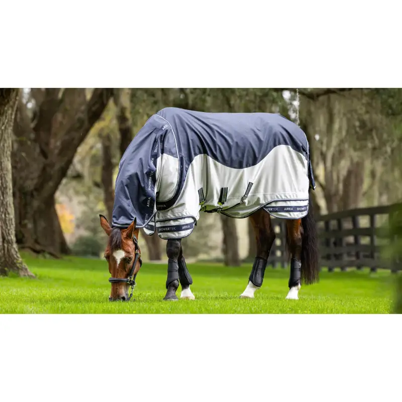 LeMieux Coperta anti-insetti per cavallo impermeabile con copricollo Arika Shower-Tek