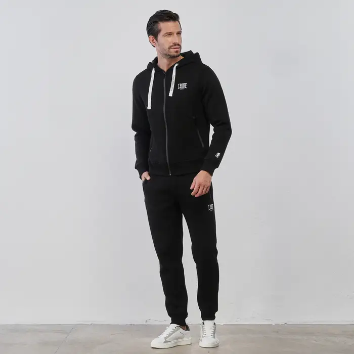 LEONE Pantaloni sportivi neri da uomo con coulisse