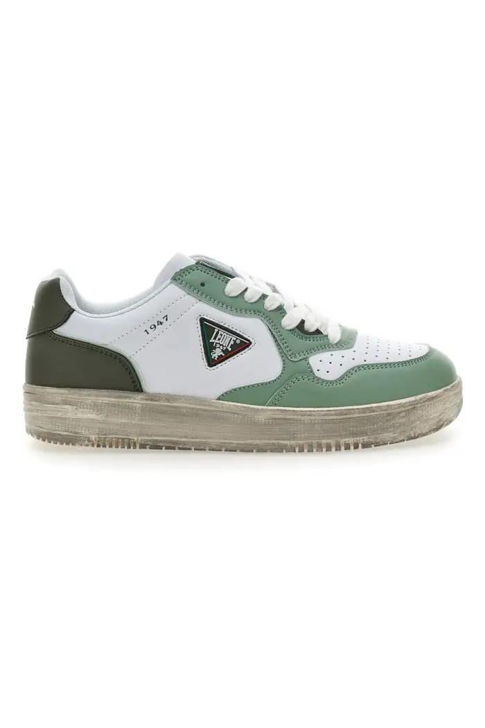 LEONE Sneakers Bianche e Verdi con Lacci [BIANCO